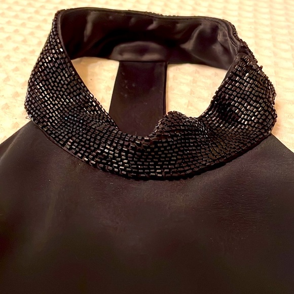 NWT Cache evening gown.  Black.  Backless. Beaded. Size 10.Sexy Bling. - Picture 3 of 16